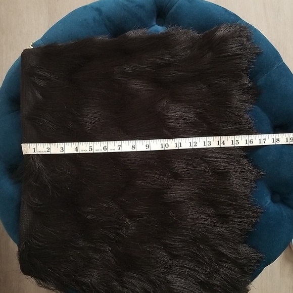 NWT H&M Chevron Cut Fringe Skirt / Size Medium / Black - Picture 5 of 7